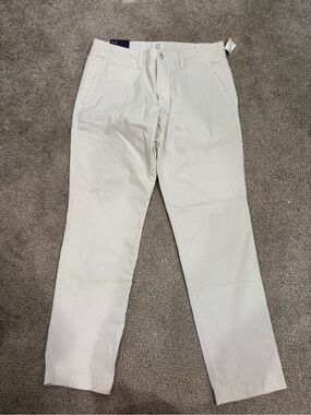 NEW! GAP FLEX Pants Mens 31x30 Khaki Essential Khaki Slim Stretch Chino Casual